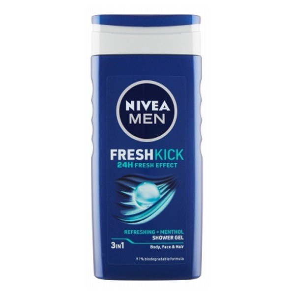 Nivea spg. for men FreshKick 250ml 3in1 | Toaletní mycí prostředky - Sprchové gely - Pánské